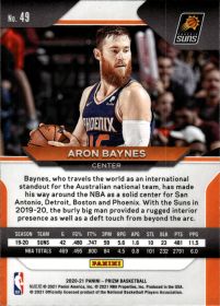 Aron Baynes - Panini Prizm Base Set 2020-21, Nr. 49