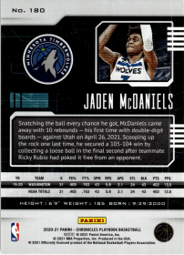 Jaden McDaniels - Panini Chronicles Playbook 2020-21, Nr. 180