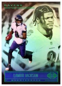 Lamar Jackson - Panini Illusions Base Set 2021, Nr. 38 – Trophy Collection Emerald