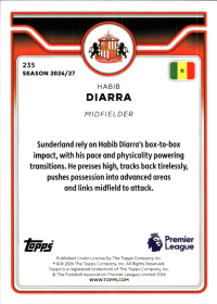 Habib Diarra - Topps Flagship Premier League Base Set 2026-27, Nr. 235