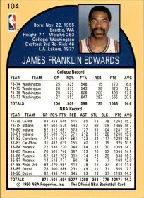 James Edwards - NBA Hoops Base Set 1990-91, Nr. 104
