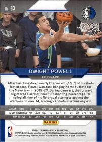 Dwight Powell - Panini Prizm Base Set 2020-21, Nr. 83