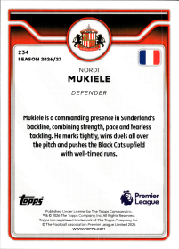 Nordi Mukiele - Topps Flagship Premier League Base Set 2026-27, Nr. 234