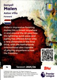 Donyell Malen - Topps Match Attax Premier League Tekkers 2025-26, Nr. 36