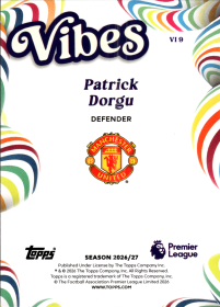 Patrick Dorgu - Topps Flagship Premier League Vibes 2026-27, Nr. VI 9 – Insert