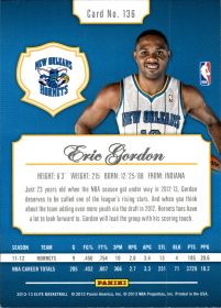 Eric Gordon - Panini Elite Base Set 2012-13, Nr. 136