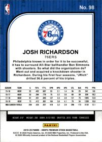 Josh Richardson - Panini Hoops Premium Stock Base Set 2019-20, Nr. 98