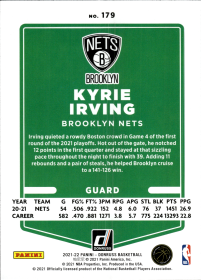 Kyrie Irving - Panini Donruss Base Set 2021-22, Nr. 179