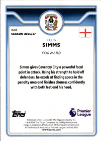 Ellis Simms - Topps Flagship Premier League Base Set 2026-27, Nr. 268