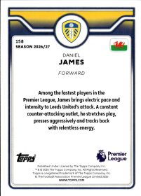 Daniel James - Topps Flagship Premier League Base Set 2026-27, Nr. 158