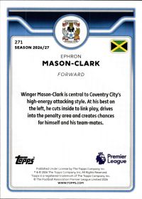Ephron Mason-Clark - Topps Flagship Premier League Base Set 2026-27, Nr. 271 – Rookie Card