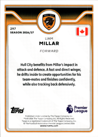 Liam Millar - Topps Flagship Premier League Base Set 2026-27, Nr. 297