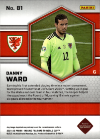 Danny Ward - Panini Mosaic FIFA Road to World Cup Base Set 2021-22, Nr. 81 – Rookie Card