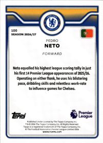 Pedro Neto - Topps Flagship Premier League Base Set 2026-27, Nr. 100