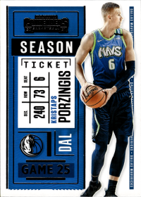 Kristaps Porzingis - Panini Contenders Season Ticket 2020-21, Nr. 42
