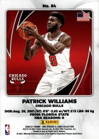 Patrick Williams - Panini NBA Sticker & Card Collection 2020-21, Nr. 84