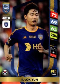 Il-Lok Yun - Panini Adrenalyn XL FIFA 365 Base Set 2025, Nr. 212