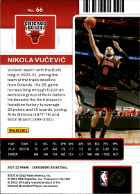 Nikola Vučević - Panini Contenders Season Ticket 2021-22, Nr. 66