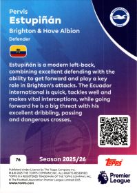 Pervis Estupiñán - Topps Match Attax Premier League Base Set 2025-26, Nr. 76