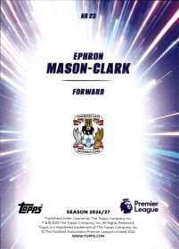 Ephron Mason-Clark - Topps Flagship Premier League Nitro Boost 2026-27, Nr. NB 23 – Rookie Card, Insert