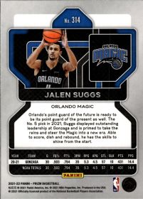 Jalen Suggs - Panini Prizm Base Set 2021-22, Nr. 314 – Rookie Card