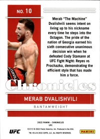 Merab Dvalishvili - Panini Chronicles UFC Base Set 2022, Nr. 10