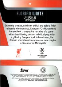 Florian Wirtz - Topps Chrome UEFA Club Competitions Base Set 2025-26, Nr. 74