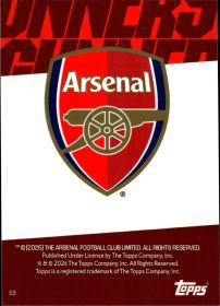 Ben White - Topps Chrome Arsenal Team Set Base Set 2025-26, Nr. 53