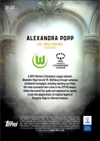 Alexandra Popp - Topps Chrome UEFA Women's Champions League Queens of Football 2025-26, Nr. QF-22 – Insert