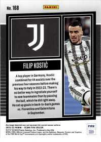 Filip Kostić - Panini Score FIFA Base Set 2022-23, Nr. 168