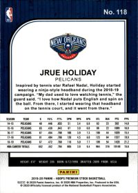 Jrue Holiday - Panini Hoops Premium Stock Base Set 2019-20, Nr. 118