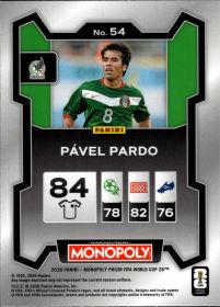 Pável Pardo - Panini Prizm Monopoly FIFA World Cup Base Set 2026, Nr. 54