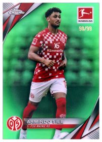 Armindo Sieb - Topps Chrome Bundesliga Base Set 2024-25, Nr. 72 – Nummeriert, Green Refractor