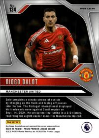 Diogo Dalot - Panini Prizm Premier League Base Set 2024-25, Nr. 134 – Pink Mosaic