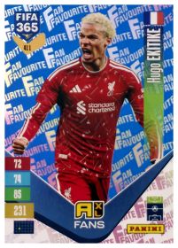 Hugo Ekitike - Panini Adrenalyn XL FIFA 365 Fan Favourites 2026-27, Nr. 411 – Blue, Insert