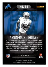 Amon-Ra St. Brown - Panini Illusions Base Set 2021, Nr. 86 – Rookie Card