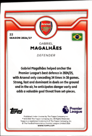 Gabriel Magalhães - Topps Flagship Premier League Base Set 2026-27, Nr. 22