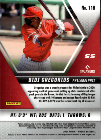 Didi Gregorius - Panini Mosaic Base Set 2021, Nr. 116