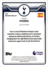 Pedro Porro - Topps Flagship Premier League Base Set 2026-27, Nr. 245