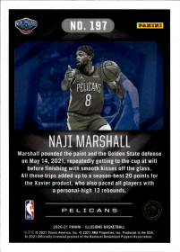 Naji Marshall - Panini Illusions Base Set 2020-21, Nr. 197 – Rookie Card