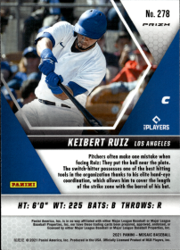 Keibert Ruiz - Panini Mosaic Base Set 2021, Nr. 278 – Rookie Card, Reactive Red