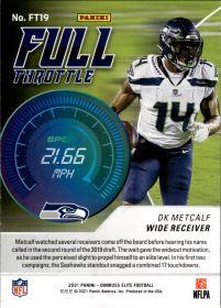 DK Metcalf - Panini Donruss Elite Full Throttle 2021, Nr. FT19
