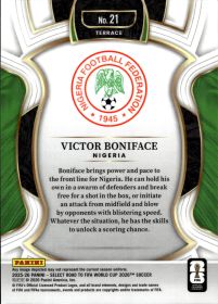 Victor Boniface - Panini Select FIFA Road to World Cup Terrace 2025-26, Nr. 21
