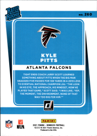 Kyle Pitts - Panini Donruss Base Set 2021, Nr. 260 – Rookie Card