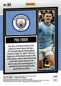 Phil Foden - Panini Score FIFA Base Set 2022-23, Nr. 183