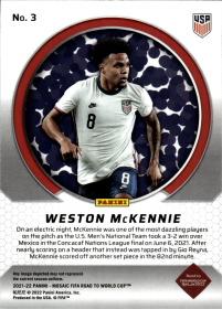Weston McKennie - Panini Mosaic FIFA Road to World Cup International Men of Mastery 2021-22, Nr. 3 – Insert
