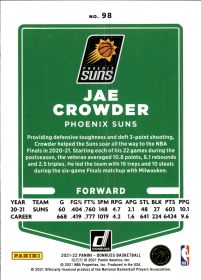 Jae Crowder - Panini Donruss Base Set 2021-22, Nr. 98