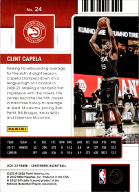 Clint Capela - Panini Contenders Season Ticket 2021-22, Nr. 24