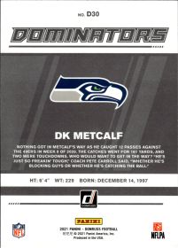 DK Metcalf - Panini Donruss Dominators 2021, Nr. D30 – Holo