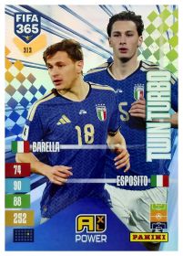 Nicolò Barella / Francesco Pio Esposito - Panini Adrenalyn XL FIFA 365 Twin Turbo 2026-27, Nr. 313 – Insert